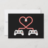 Video Gamer Valentijnsdag Met Controllers Hart Bedankkaart (Voorkant)