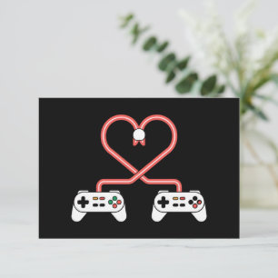Video Gamer Valentijnsdag Met Controllers Hart Bedankkaart