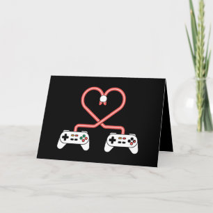 Video Gamer Valentijnsdag Met Controllers Hart Bedankkaart