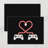 Video Gamer Valentijnsdag Met Controllers Hart Briefkaart (Voorkant / Achterkant)