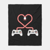 Video-gamer Valentijnsdag met controllers hart Fleece Deken (Voorkant)