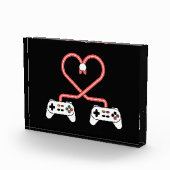 Video-gamer Valentijnsdag met controllers hart Fotoblokken (Rechts)