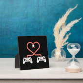 Video-gamer Valentijnsdag met controllers hart  Fotoplaat (Insitu)