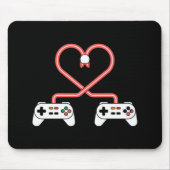 Video-gamer Valentijnsdag met controllers hart Muismat (Voorkant)