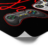 Video-gamer Valentijnsdag met controllers hart Poster (Hoek)