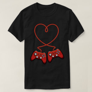 Video Gamer Valentijnsdag Met Controllers Hart T-shirt