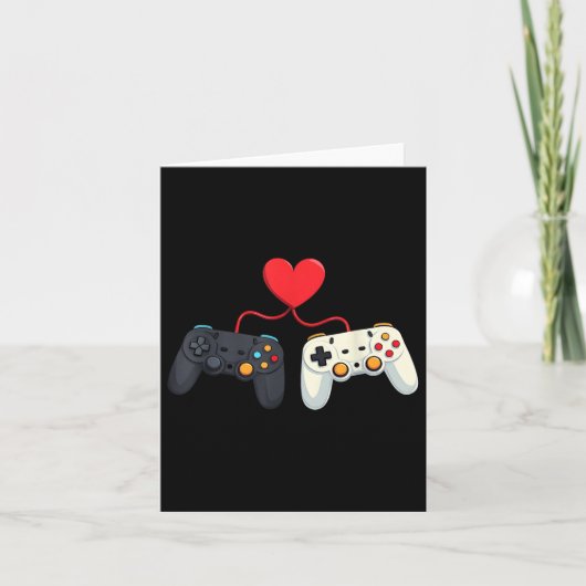 Video gamer-Valentijnsdag met controllers Kaart (Voorkant)
