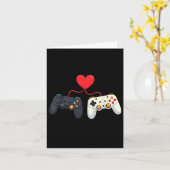 Video gamer-Valentijnsdag met controllers Kaart (Gele Bloem)