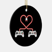 Video gamer-Valentijnsdag met controllers Keramisch Ornament (Rechts)