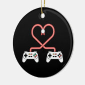 Video gamer-Valentijnsdag met controllers Keramisch Ornament (Links)