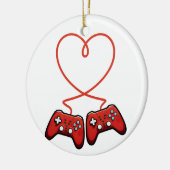 Video gamer-Valentijnsdag met controllers Keramisch Ornament (Links)