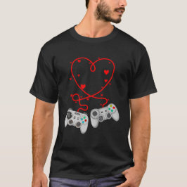 Video gamer-Valentijnsdag met controllers T-shirt