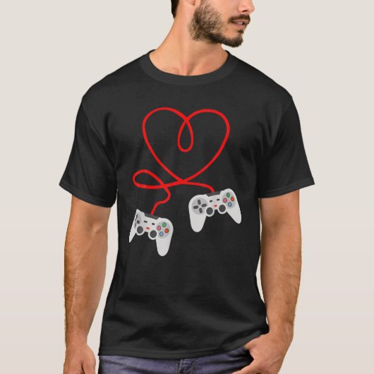 Video gamer-Valentijnsdag met controllers T-shirt (Voorkant)