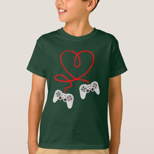 Video gamer-Valentijnsdag met controllers T-shirt (Voorkant)