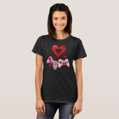 Video gamer Valentijnsdag T-shirt met controller (Voorkant volledig)