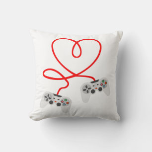 Video gamer Valentijnsdag T-shirt met controller Kussen