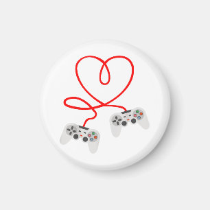 Video gamer Valentijnsdag T-shirt met controller Magneet