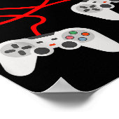 Video gamer Valentijnsdag T-shirt met controller Poster (Hoek)