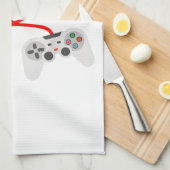 Video gamer Valentijnsdag T-shirt met controller Theedoek (Quarter Fold)