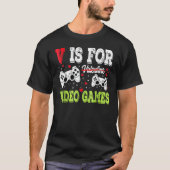 Video Gamer Valentines Day With Controllers Heart T-shirt (Voorkant)