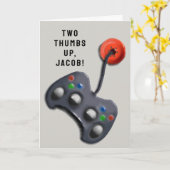 Video Gamer Verjaardag Kaart (Gele Bloem)