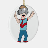 Video gamer virtuele realiteit keramisch ornament (Rechts)