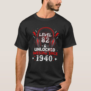 Video gamerniveau 82 Niet-vergrendeld Geweldige 19 T-shirt