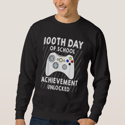 Video Gamers 100th Day Of School Boys Kids Trui (Voorkant)