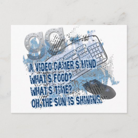 Video Gamers Mind - GG - Toetsenbord - Muis Briefkaart (Voorkant)