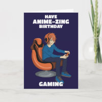 Video Games Anime Gamer Boy Birthday