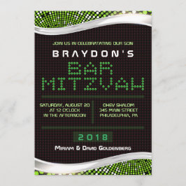 VIDEO GAMES Bar Bat Mitswa Uitnodiging