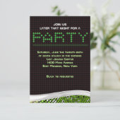 VIDEO GAMES Bar Bat Mitzvah Uitnodiging Party Kaar (Staand voorkant)