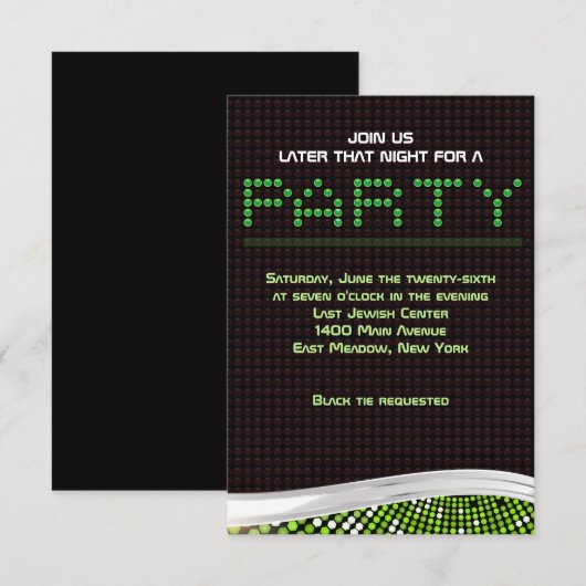 VIDEO GAMES Bar Bat Mitzvah Uitnodiging Party Kaar (Voorkant / Achterkant)