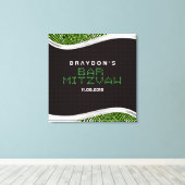 Video Games Bar Mitzvah Geheugen Aanmeldbord Canvas Afdruk (Insitu (Houten vloer))