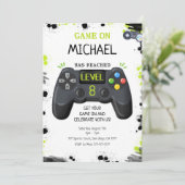 Video Games Birthday Kaart (Staand voorkant)