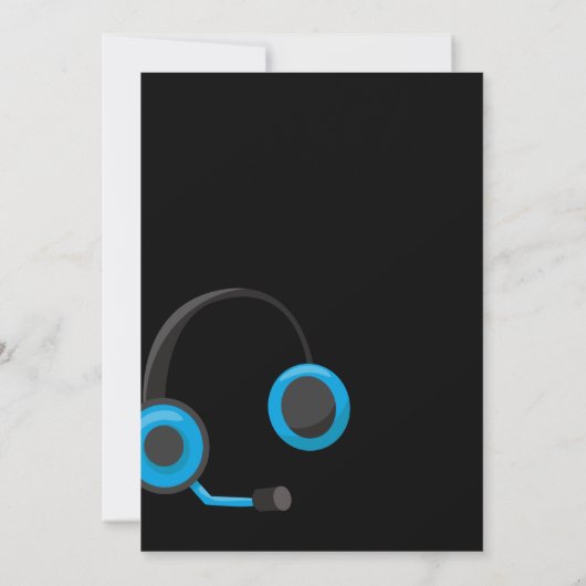 Video Games Birthday Party Kaart (Achterkant)