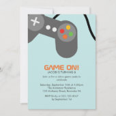 Video Games Birthday Party Kaart (Voorkant)