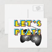 Video Games Day - Let's Play! Briefkaart (Voorkant / Achterkant)