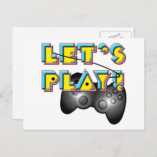 Video Games Day - Let's Play! Briefkaart (Voorkant / Achterkant)