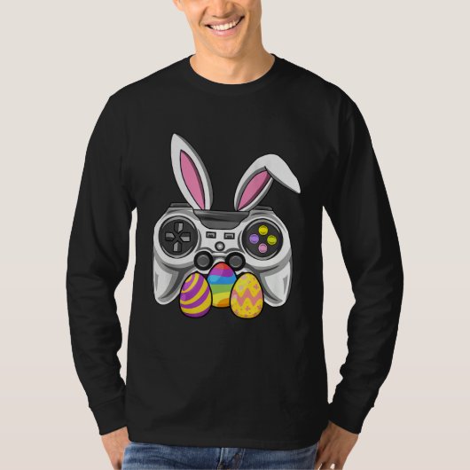 Video Games Easter Day Bunny Egg  Gamer Boys Girls T-shirt (Voorkant)