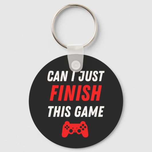 Video games Funny Kan ik deze game gewoon afmaken Sleutelhanger (Voorkant)