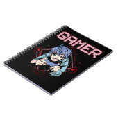 Video Games Kind Anime Cool Console Gaming Notitieboek (Linkerzijde)