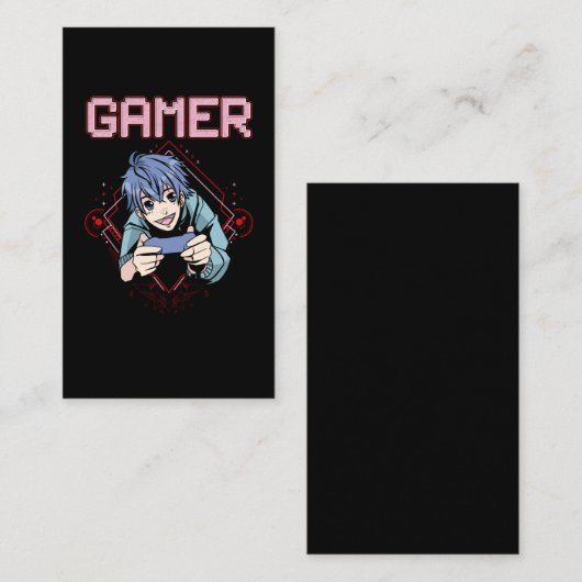 Video Games Kind Anime Cool Console Gaming Visitekaartje (Voorkant / Achterkant)
