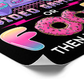 Video games of eten waar ik geen animale kunst voo poster (Hoek)