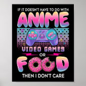 Video games of eten waar ik geen animale kunst voo poster (Voorkant)