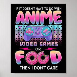 Video games of eten waar ik geen animale kunst voo poster