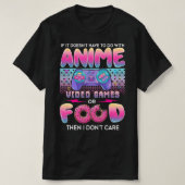 Video games of eten waar ik geen animale kunst voo t-shirt (Design voorkant)