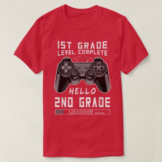 Video Games Outfit 1st Grade Level Complete Hello T-shirt (Design voorkant)