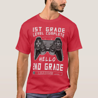 Video Games Outfit 1st Grade Level Complete Hello  T-shirt