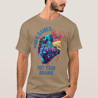 VIDEO GAMES ROT UW BRAINS 41 T-SHIRT